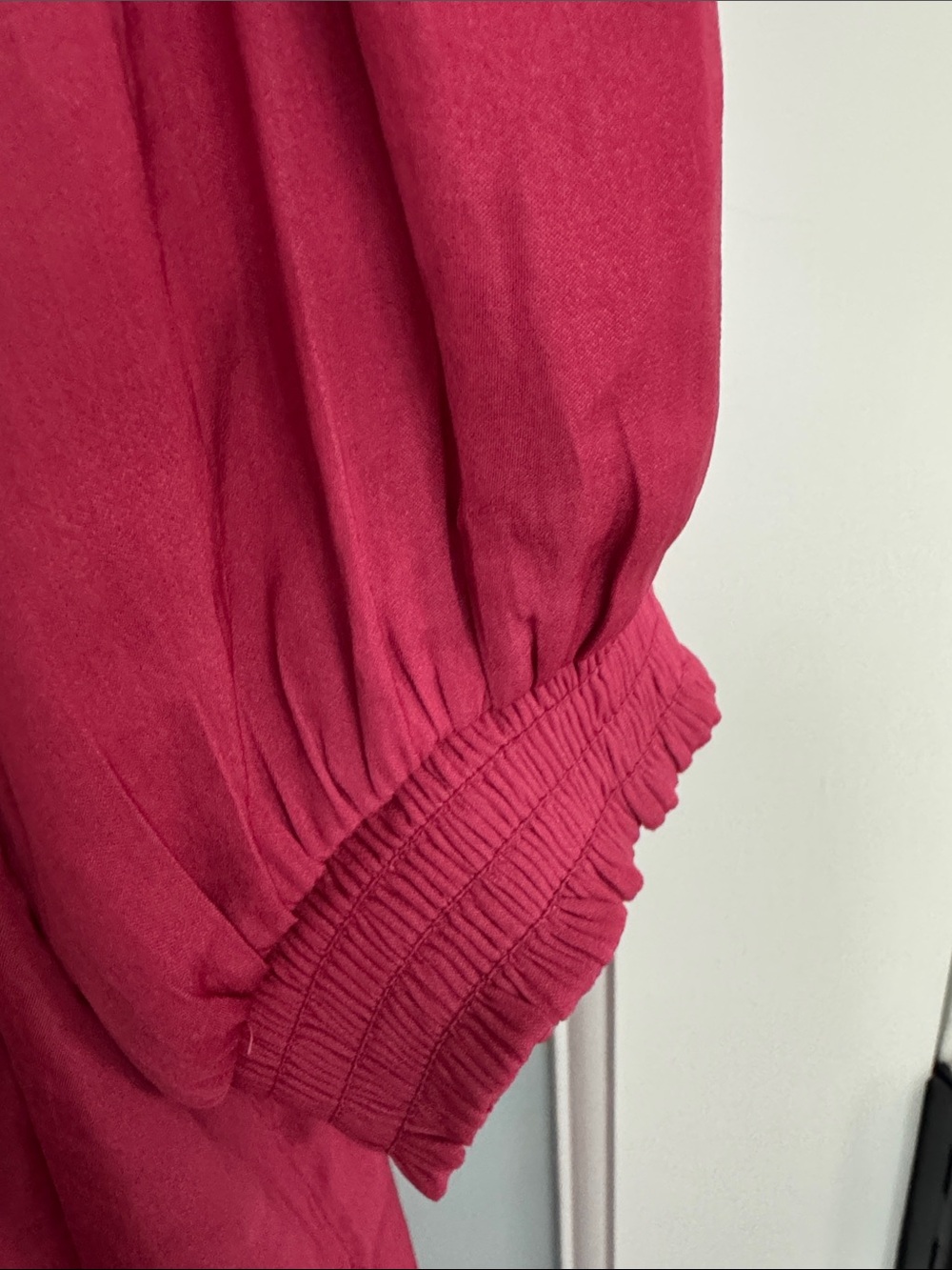 Maison Jules Raspberry Button-Front V-Neck Blouse - Picture 4 of 8
